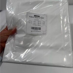 BUNDLE Barossa Fabric Snap-in Shower Liner & Clear Shower Curtain liner PEVA